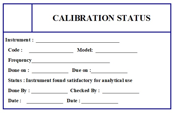 Disintegration Apparatus - Calibration Status