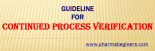 Continued Process Verification Guideline & SOP - Pharma Beginers